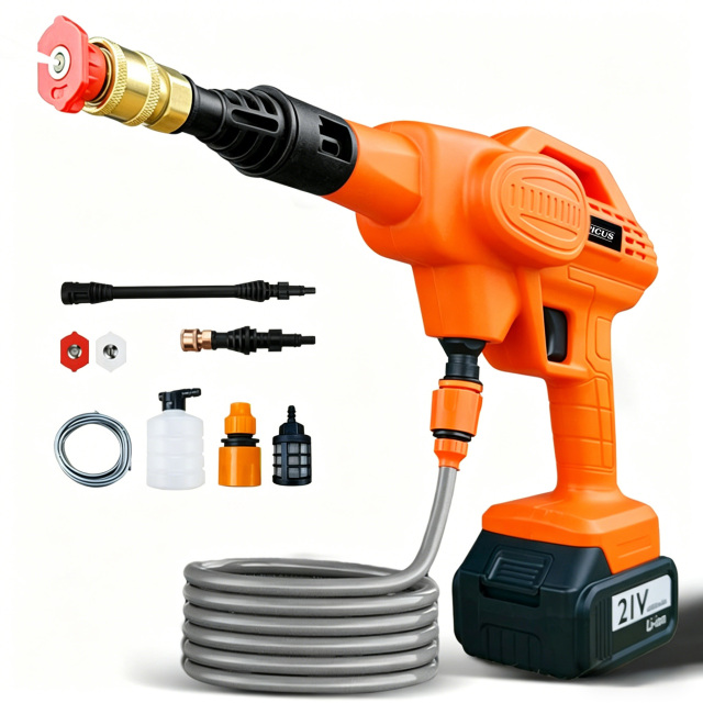 Lithium Battery Car Washing Gun Water Gun Strong Water Column Fast Cleaning Sufficient Power