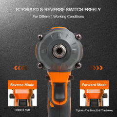 Electric Cordless 1100N.M High Torque for DW/MK 20V Battery Brushless Motor Electric Impact Wrench Cordless for Car Tyre Removal
