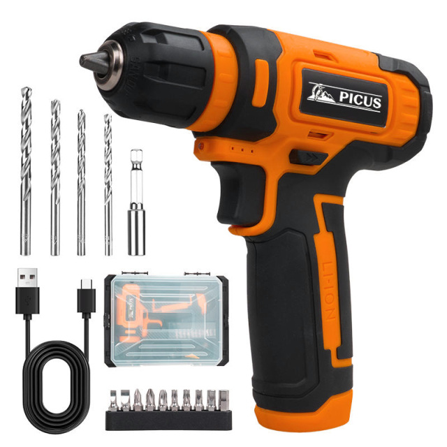 Customizable 8V Wireless Electric Impact Drill Machine 10mm Cordless Power Lithium Battery Tool Box Variable Speed OEM Drill Set
