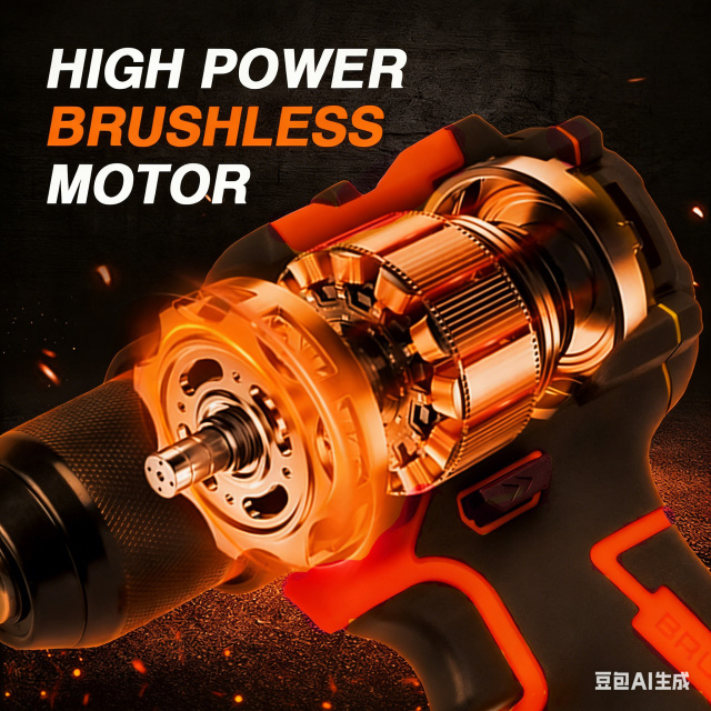 21V Lithium Battery Multifunctional Impact Drill Dual Speed Hand Electric Drill Electric Combination Tool Brushless Motor Drill