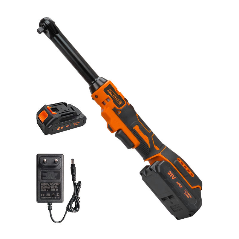 21V Industrial & DIY Grade Long Reach Electric Ratchet Wrench with Lithium-Ion Battery for Extended Runtime Powerful Performance