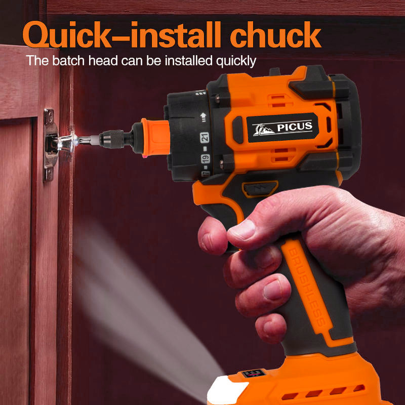 Wholesale TALADO Lithium-Ion Electric Multi-Head Drill 4 in 1 Brushless Cordless Screwdriver Power Tools With Different Chuck