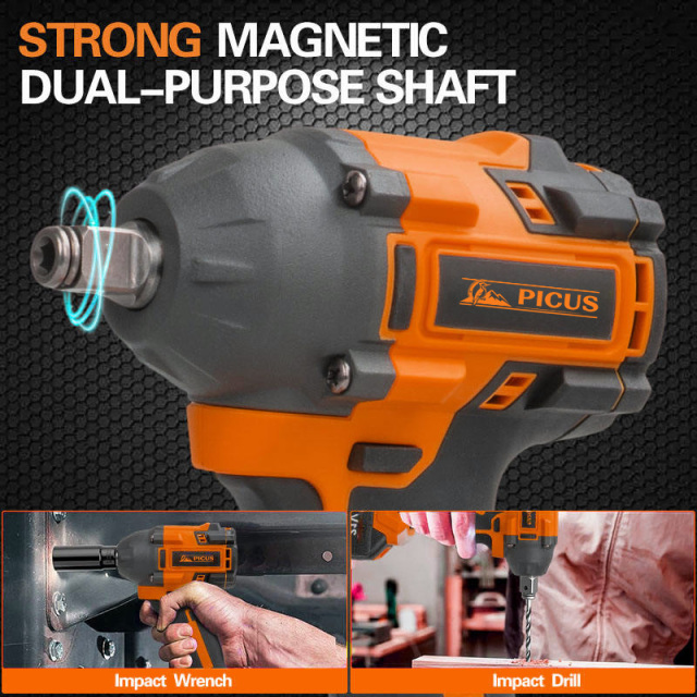 Electric Cordless 1100N.M High Torque for DW/MK 20V Battery Brushless Motor Electric Impact Wrench Cordless for Car Tyre Removal