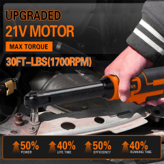 21V Long Reach Electric Ratchet Wrench Cordless Ratchet Wrench High Torque for Professionals With Durable and Lightweight Build