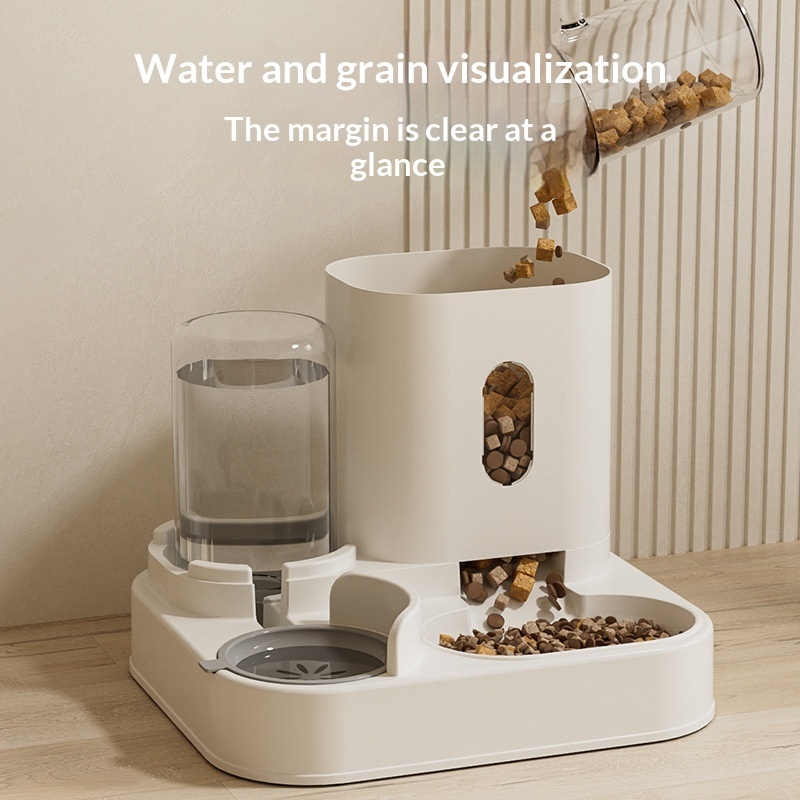 Two-in-one Water Dispenser Automatic Cat Dog Feeder