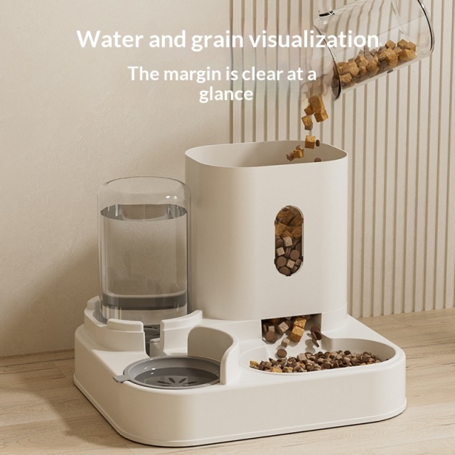 Two-in-one Water Dispenser Automatic Cat Dog Feeder