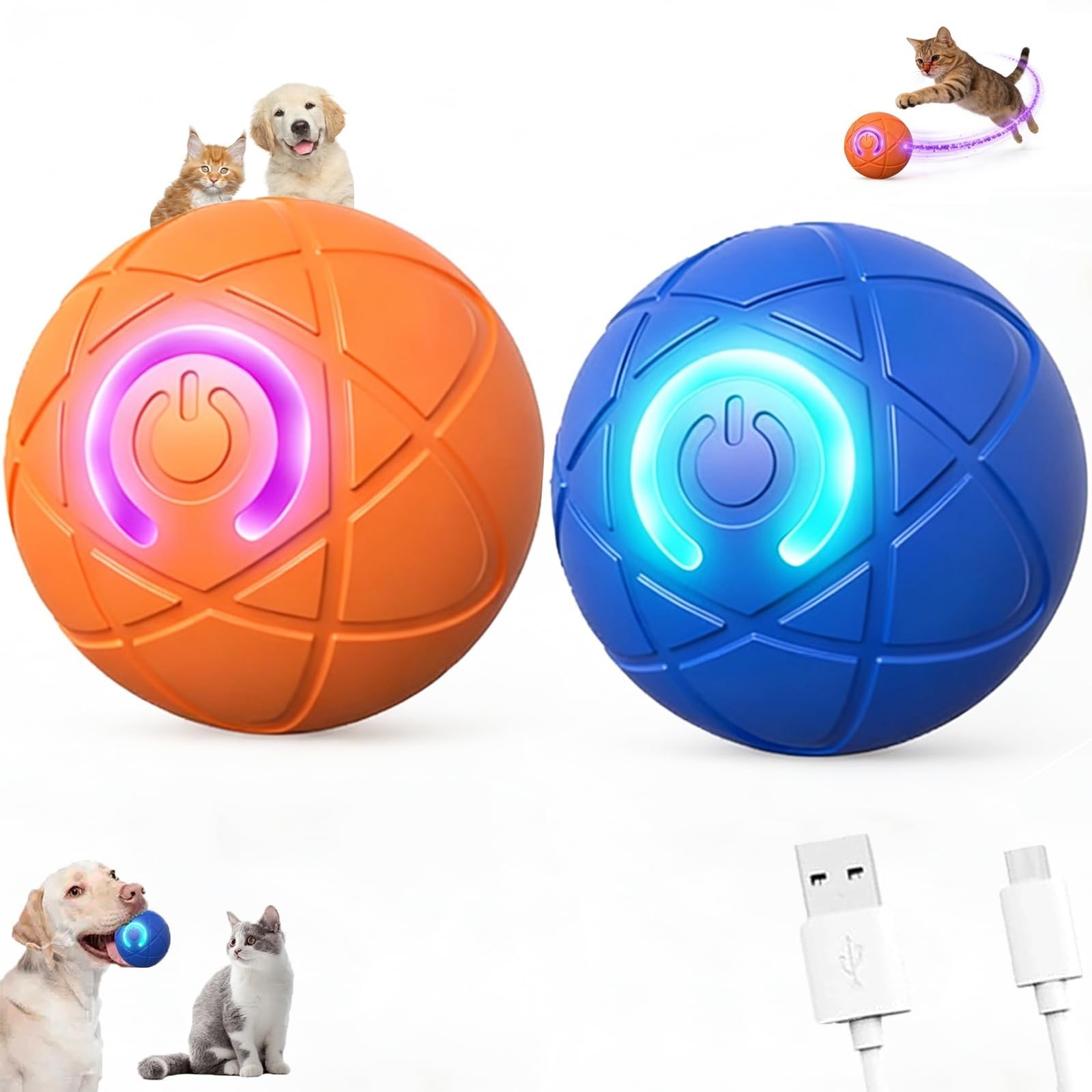 Smart Jumping Vibrating Interactive Dog Bouncing Ball
