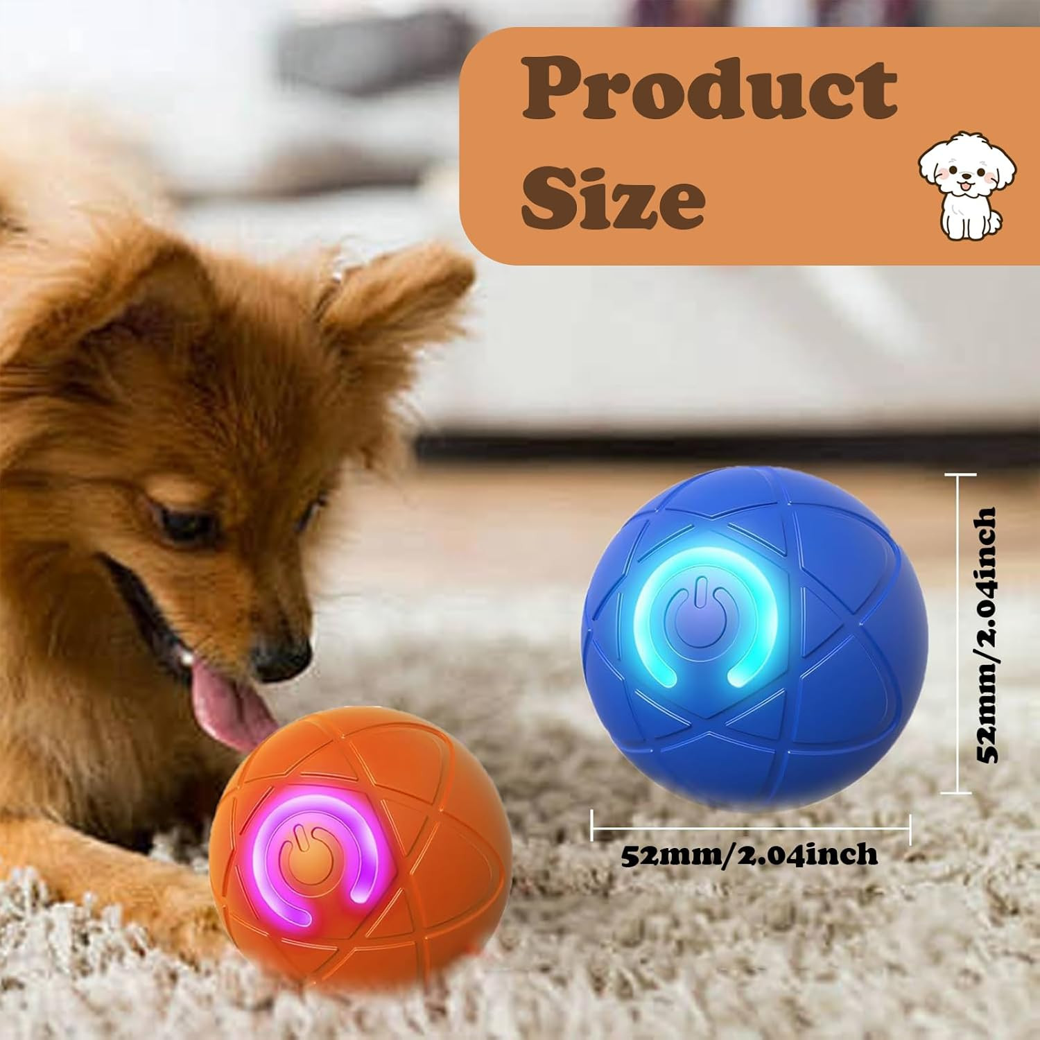 Smart Jumping Vibrating Interactive Dog Bouncing Ball