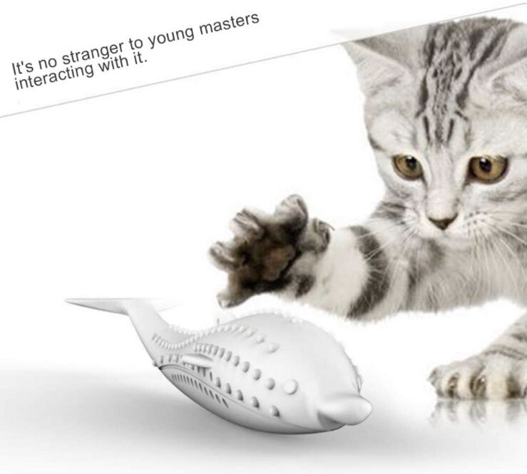 Cat Toothbrush Artificial Fish Silicone Toy