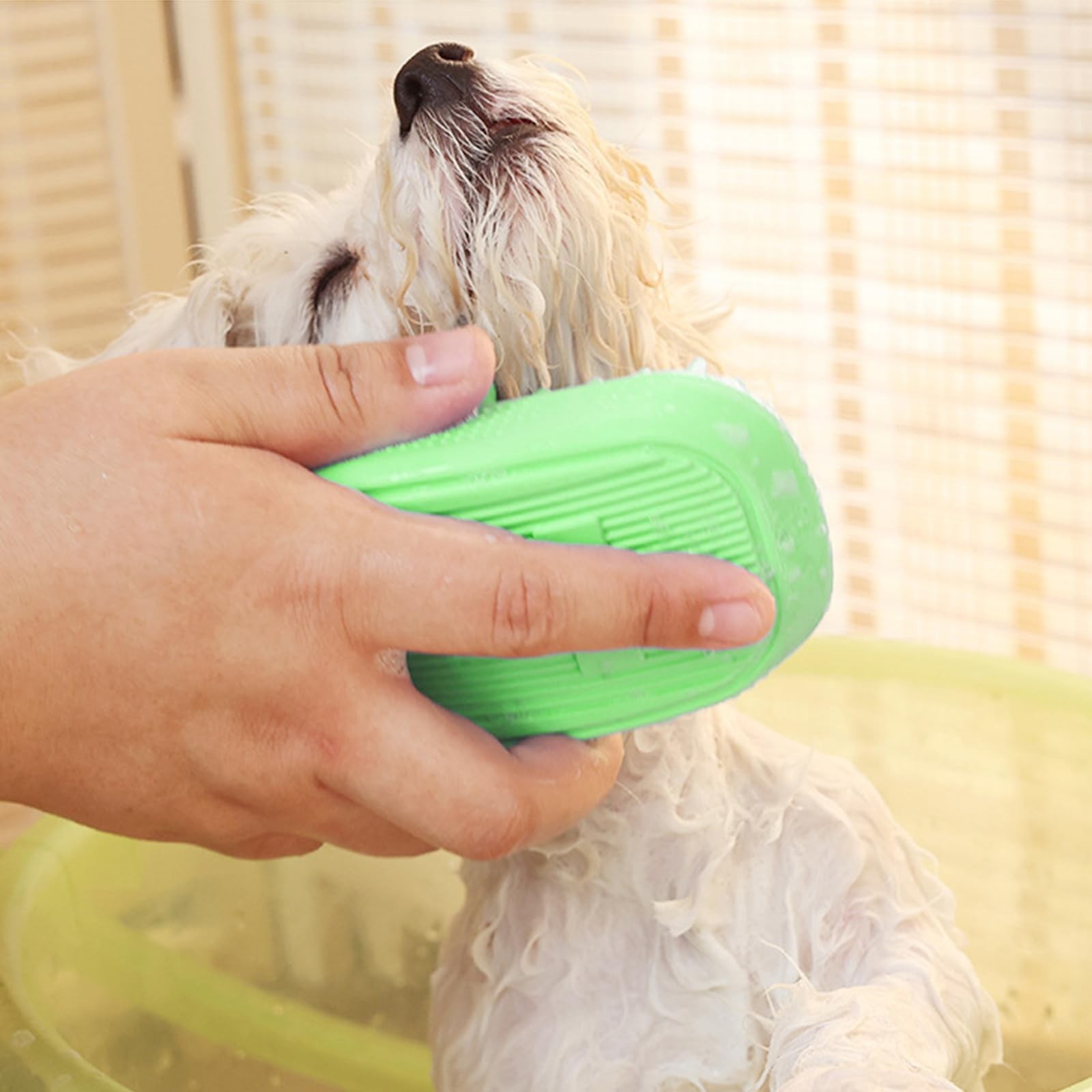 Silicone Dog Pet Bath Brush for Shedding Grooming Massage