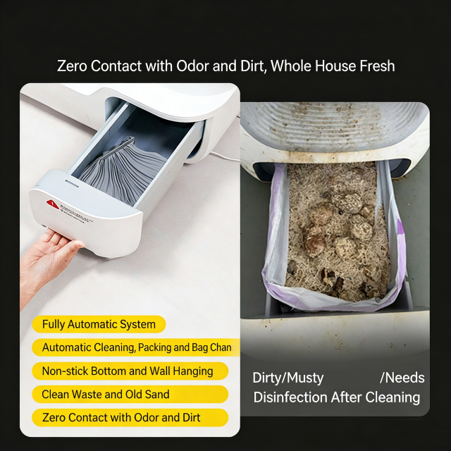 Large Capacity Automatic Cleaning Cat Litter Box