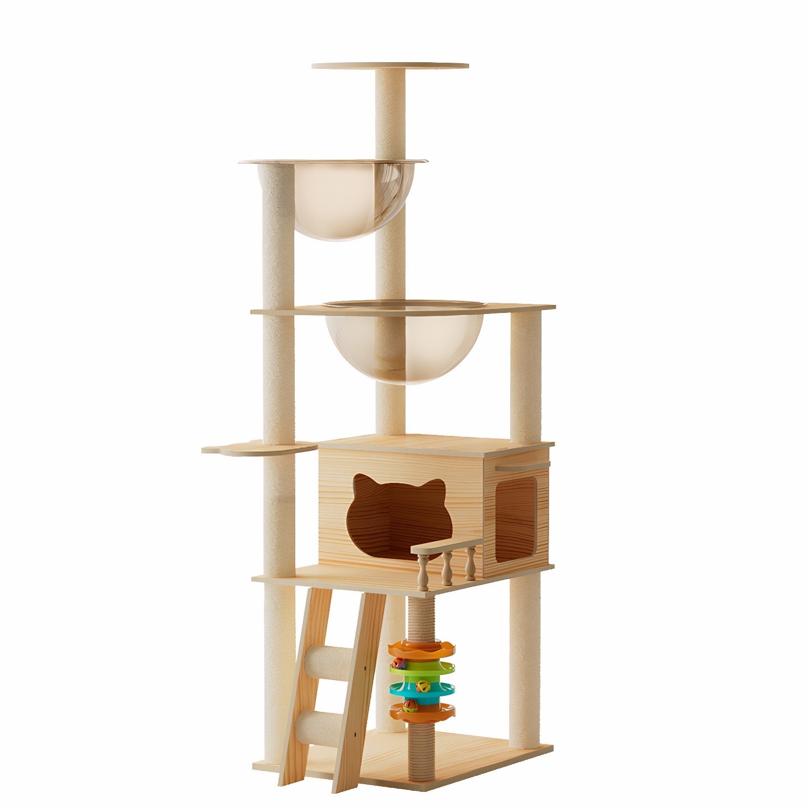 Modern Acrylic Hammock Cat Tree Tower