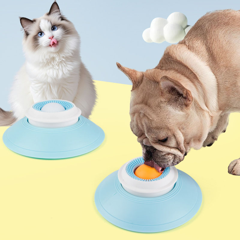 Slow Feeder Dog Cat Lick Ball Bowl Treat Dispenser