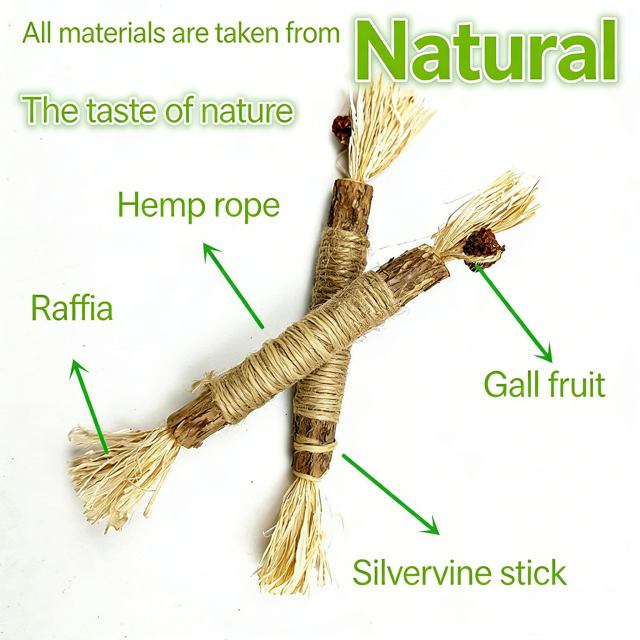 Customizable Natural Dental Care Silvervine Sticks for Cats
