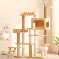 Large Scratching Post Cat Tower for Multiple Cats