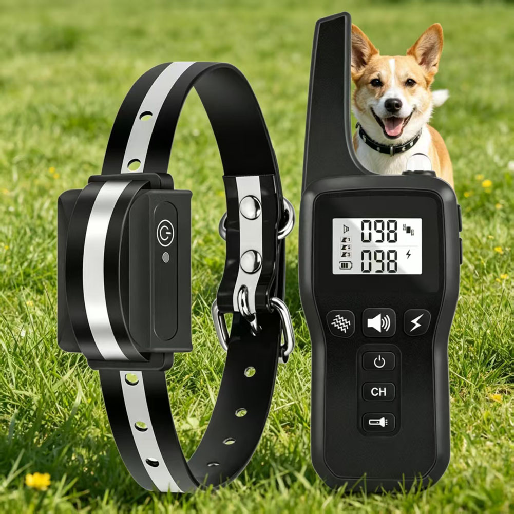 Waterproof Reflective Dog Bark Collar with Remote Control