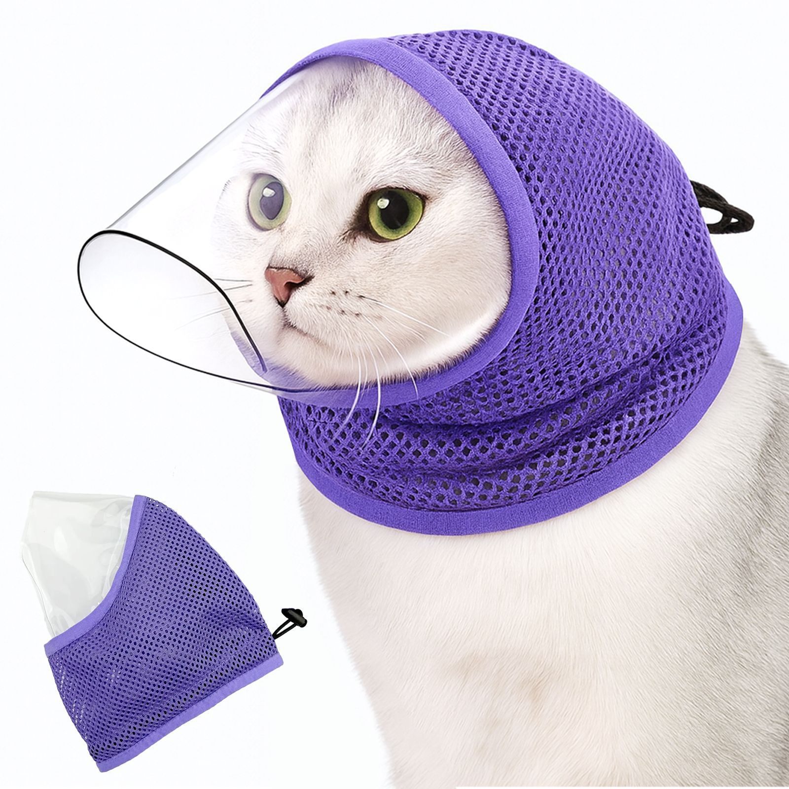 Breathable Soft Face Cover Cat Anti-bite Transparent Muzzle