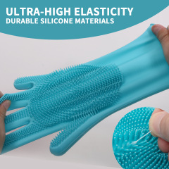 Silicone Pet Grooming Deep Cleaning Massage Bath Glove