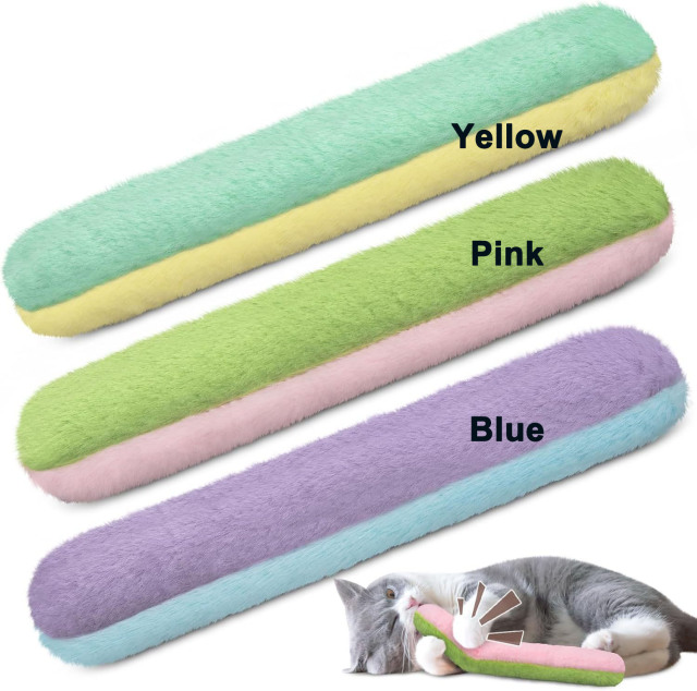Long Strip Plush Cat Interactive Kick Stick Pillow Toy‌