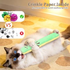 Long Strip Plush Cat Interactive Kick Stick Pillow Toy‌