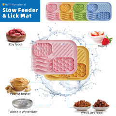 Multi-functional Silicone Cat Dog Slow Feeder Lick Mat