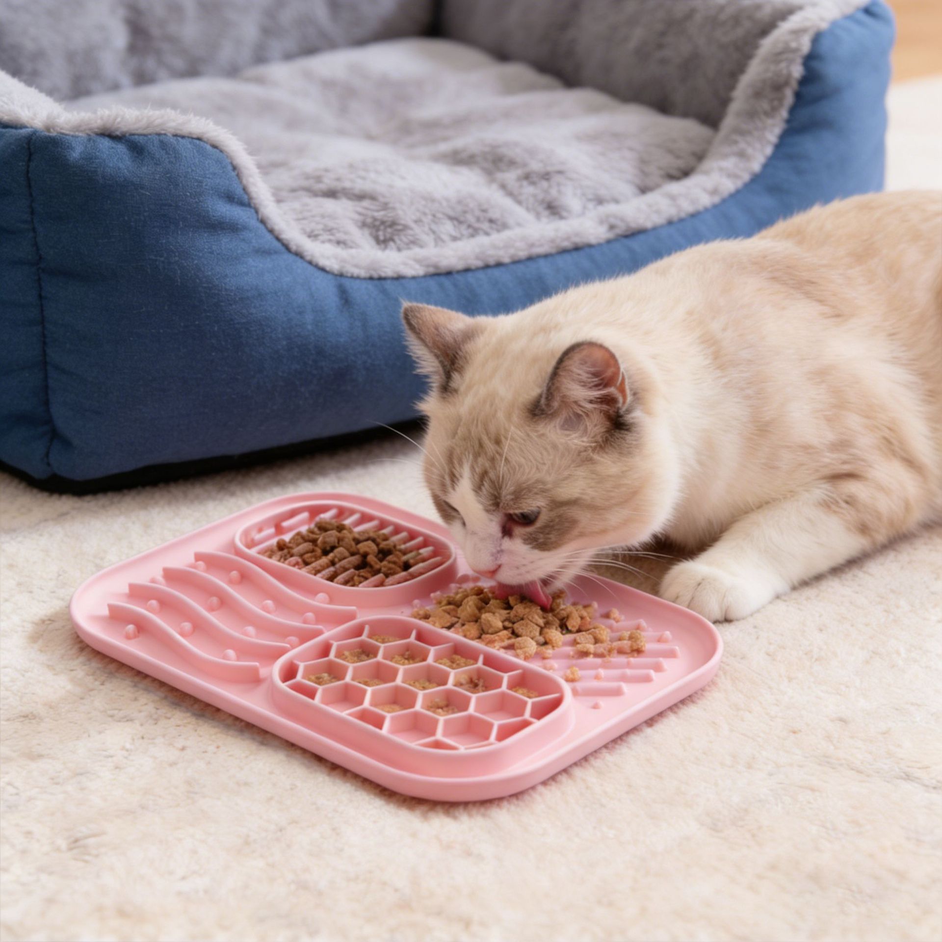 Multi-functional Silicone Cat Dog Slow Feeder Lick Mat