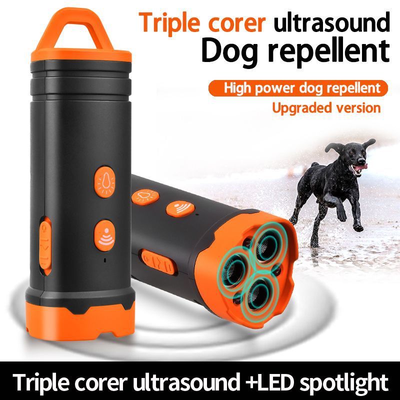 Rechargeable Triple Corer Handheld Ultrasonic Dog Repellent