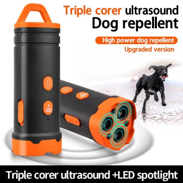 Rechargeable Triple Corer Handheld Ultrasonic Dog Repellent