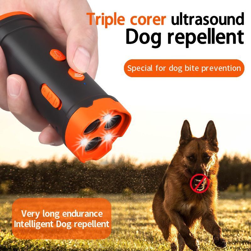 Rechargeable Triple Corer Handheld Ultrasonic Dog Repellent