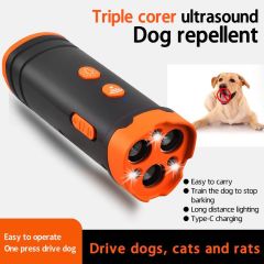 Rechargeable Triple Corer Handheld Ultrasonic Dog Repellent