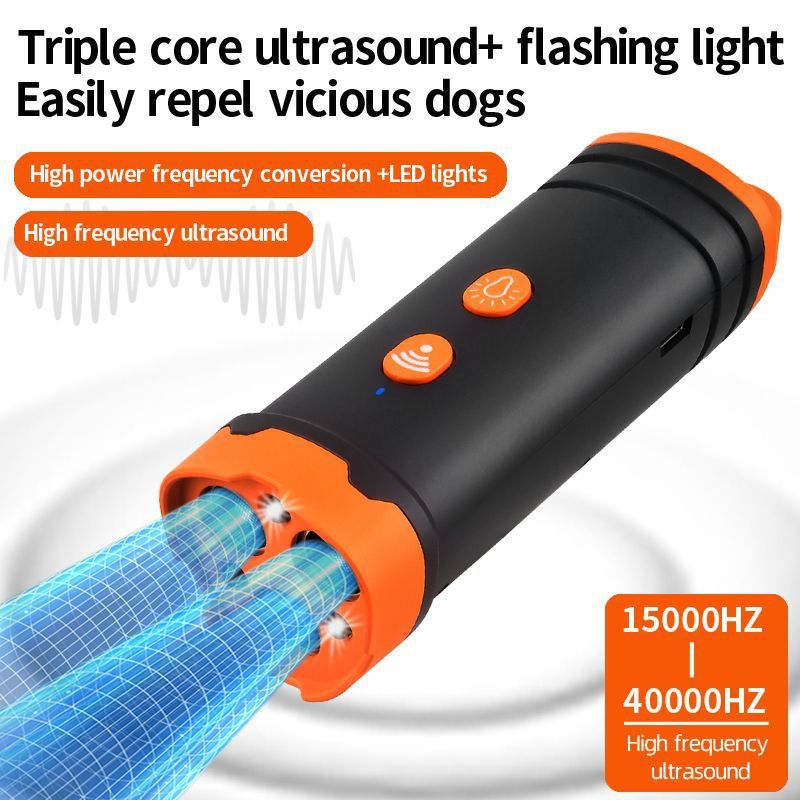 Rechargeable Triple Corer Handheld Ultrasonic Dog Repellent