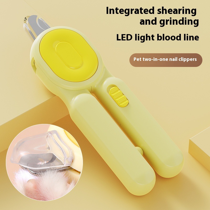 Anti-splash LED Pet Nail Clipper Cat Claw Trimmer