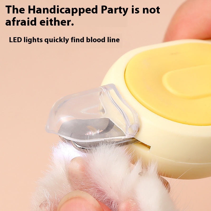Anti-splash LED Pet Nail Clipper Cat Claw Trimmer