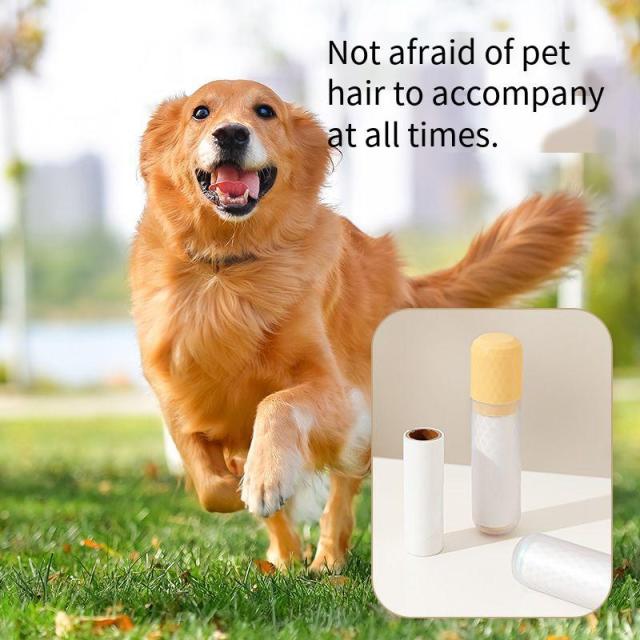 Portable Mini Pet Hair Lint Roller with Replaceable Sticky