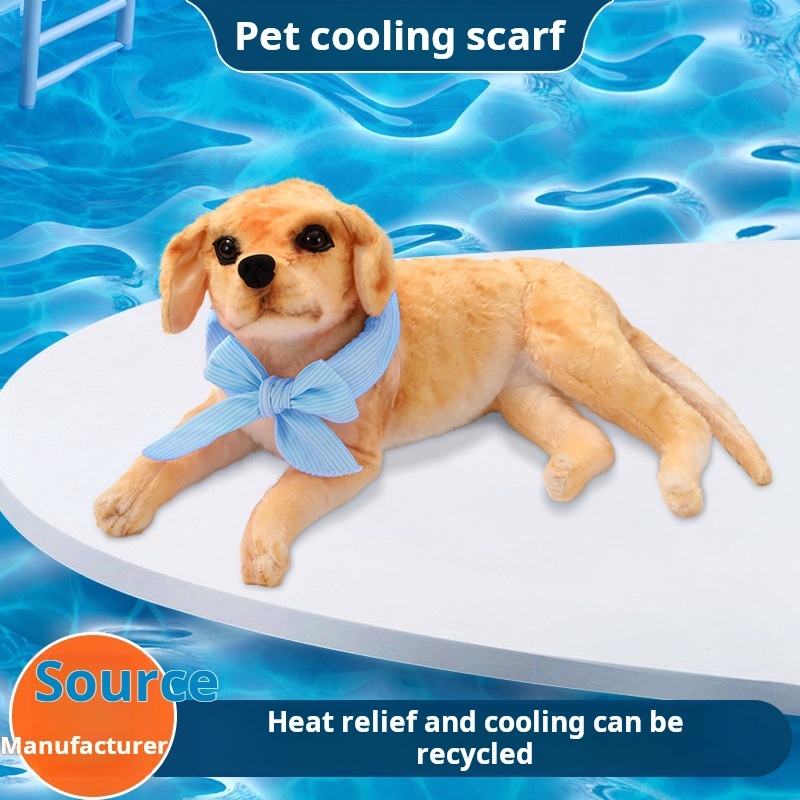 Adjustable Reusable Dog Pet Cooling Scarf for Summer Heat Relief
