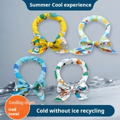 Adjustable Reusable Dog Pet Cooling Scarf for Summer Heat Relief