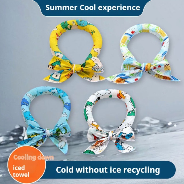 Adjustable Reusable Dog Pet Cooling Scarf for Summer Heat Relief