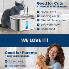 Stainless Steel Rectangular Automatic Pet Intelligent Water Dispenser