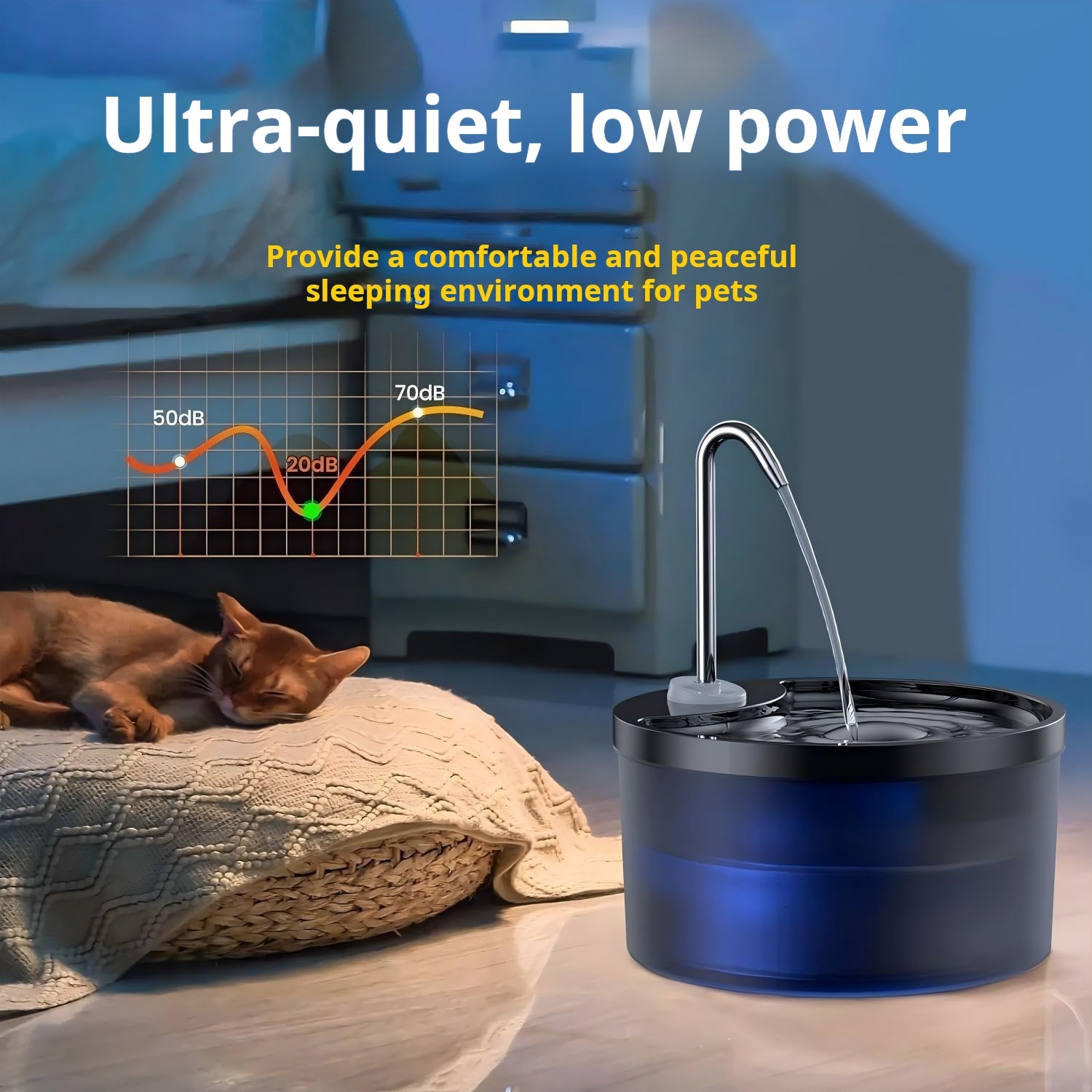 Round Automatic Dog Cat Pet Smart Water Dispenser