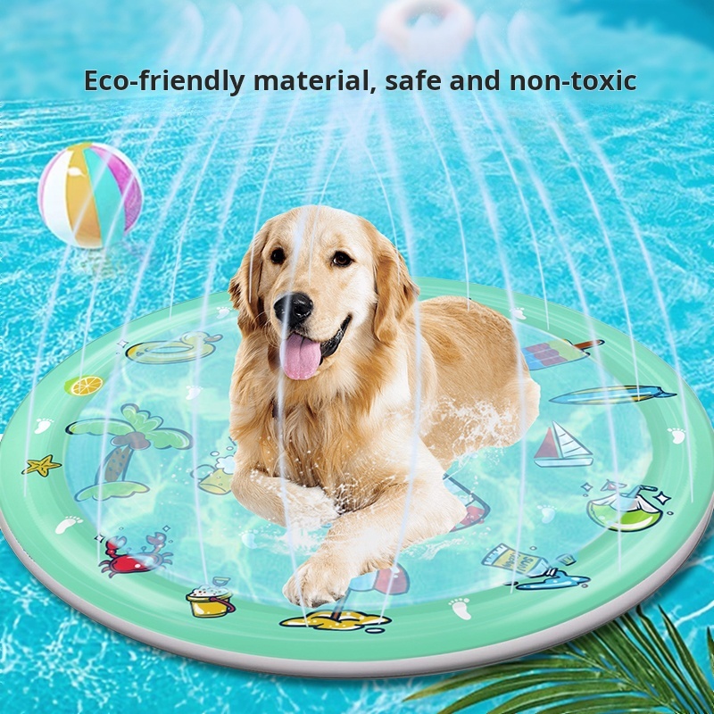 Summer Water Play Mat Dog Sprinkler Pad for Outdoor