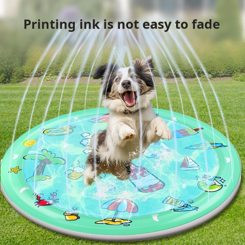 Summer Water Play Mat Dog Sprinkler Pad for Outdoor