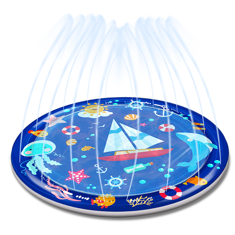 Summer Water Play Mat Dog Sprinkler Pad for Outdoor