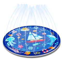 Summer Water Play Mat Dog Sprinkler Pad for Outdoor