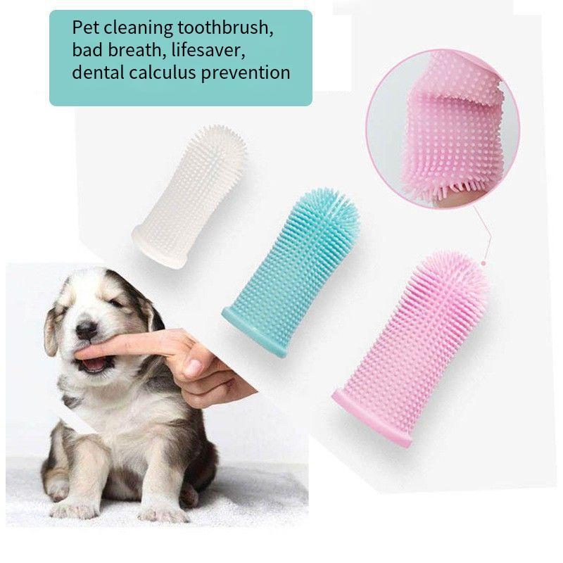 Dog Cat Dental Nontoxic Silicone Pet Finger Toothbrush