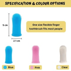 Dog Cat Dental Nontoxic Silicone Pet Finger Toothbrush