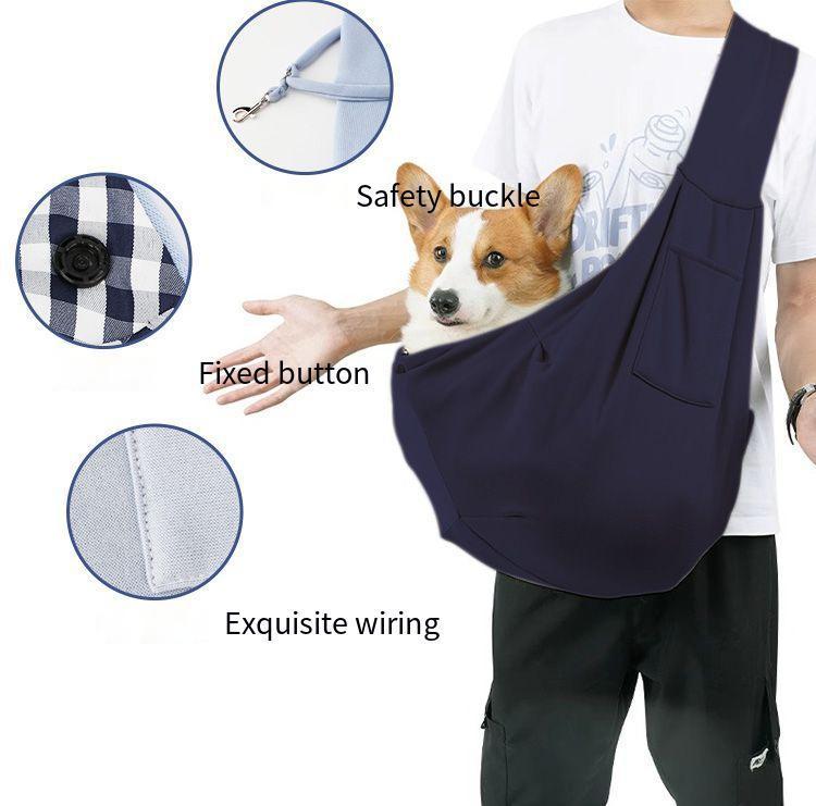 Hands-Free Comfortable Pet Sling Carrier for Outdoor Walks and Trips