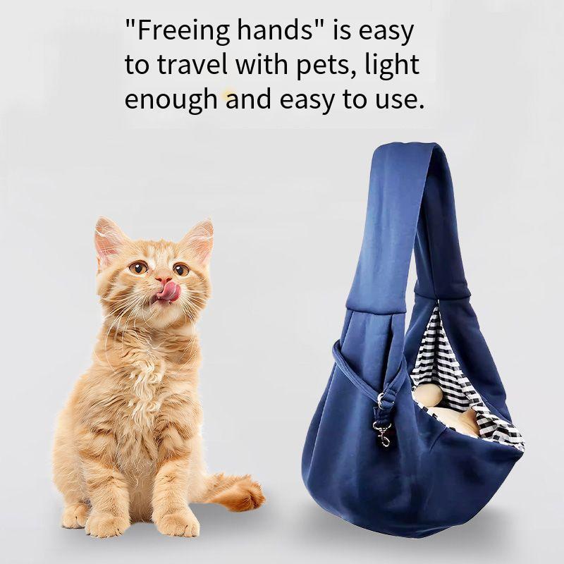 Hands-Free Comfortable Pet Sling Carrier for Outdoor Walks and Trips