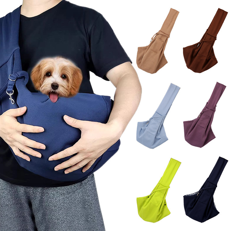 Hands-Free Comfortable Pet Sling Carrier for Outdoor Walks and Trips