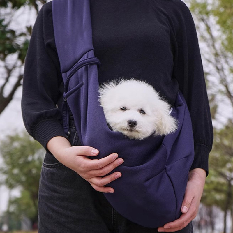Hands-Free Comfortable Pet Sling Carrier for Outdoor Walks and Trips