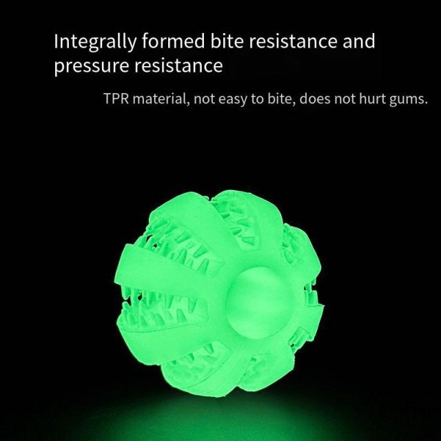 Bite Resistant Dog Luminous Toy Ball for Boredom Relief